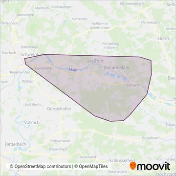 Схема покрытия компании Haßberge