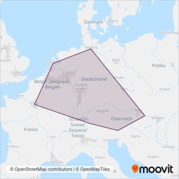 Схема покрытия компании ÖBB