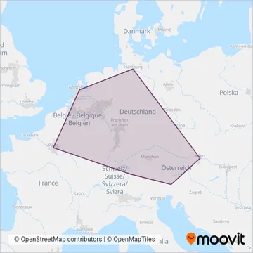 Схема покрытия компании ÖBB