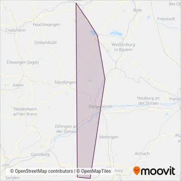 GYRB Go-Ahead Bayern GmbH coverage area map