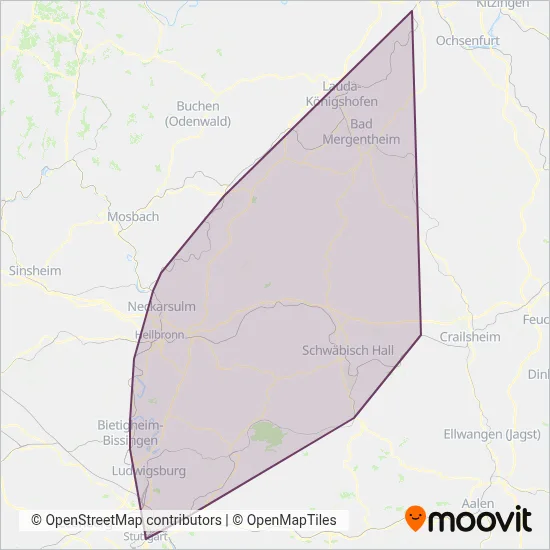Go-Ahead coverage area map