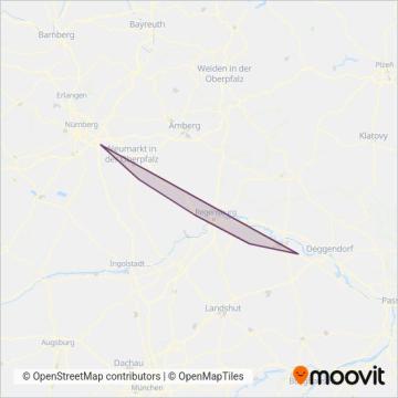 Схема покрытия компании agilis-Schnellzug