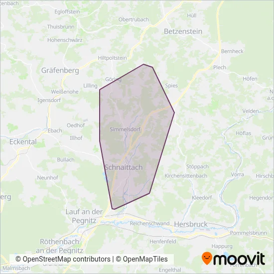 04 - Fahrplan 2025 Landkreis Nürnberger coverage area map