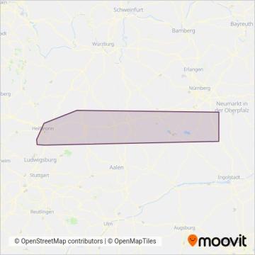 Схема покрытия компании Bus (Region)