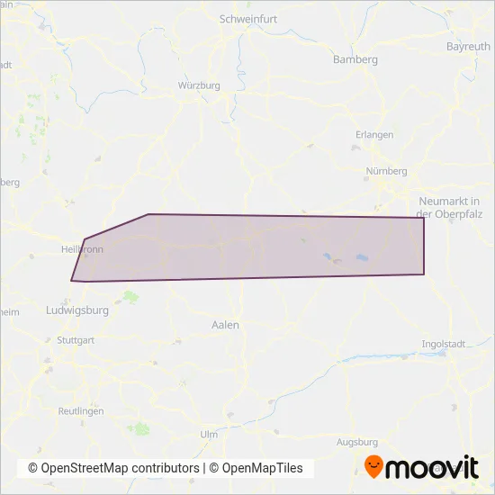 Bus (Region) coverage area map