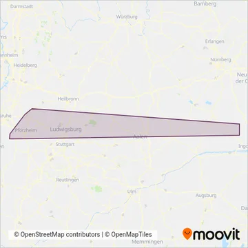 Regionalbusse (privat) coverage area map