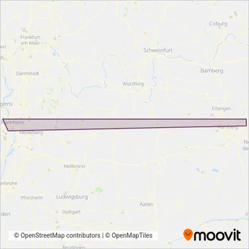 Схема покрытия компании RNV Ludwigshafen(Bus)