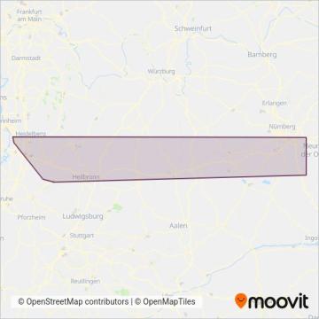 Схема покрытия компании Südwestdeutsche-Verkehrs-AG