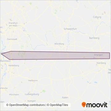 Схема покрытия компании Verkehrsgesellschaft Gersprenztal/Sauter