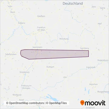 Queichtal Nahverkehrsgesellschaft coverage area map