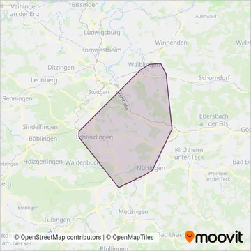 Nachtbus (Region) coverage area map
