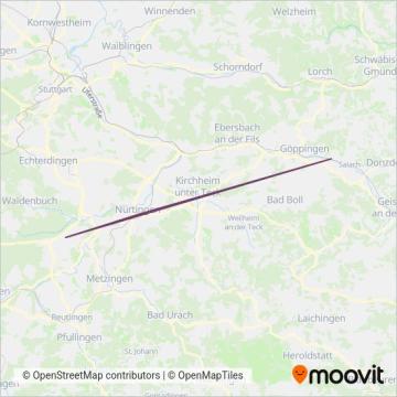 Схема покрытия компании Ruftaxi entlang Linie