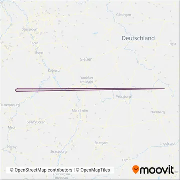 Eifel-Mosel Verkehrsgesellschaft coverage area map