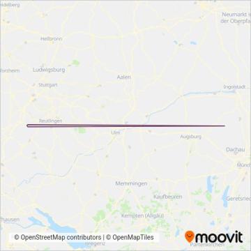 Схема покрытия компании Stadt Rottenburg am Neckar (Автобус)