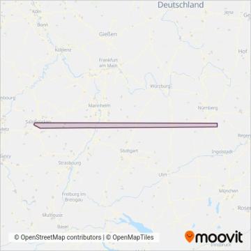 Схема покрытия компании Saarbahn GmbH