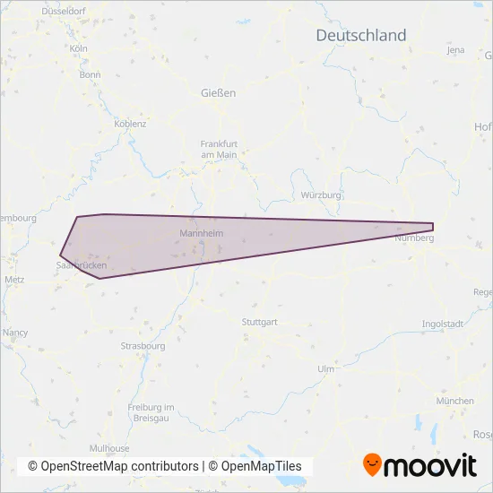 Saar-Mobil GmbH coverage area map