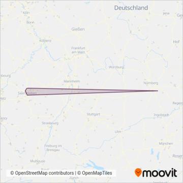 Схема покрытия компании NVG Neunkircher Verkehrs GmbH
