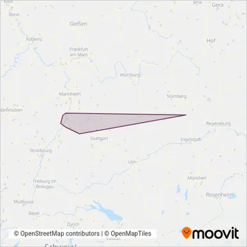 Albtal-Verkehrs-Gesellschaft coverage area map