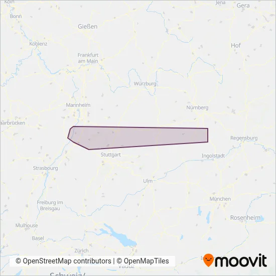Albtal-Verkehrs-Gesellschaft coverage area map
