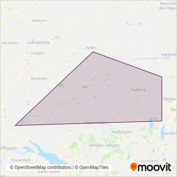 Схема покрытия компании Südwestdeutsche Verkehrs-AG