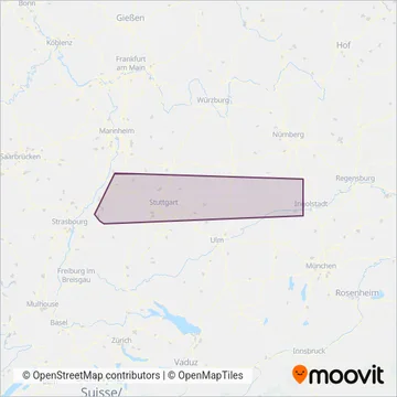 Friedrich Müller Omnibus GmbH coverage area map