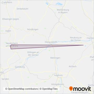 Схема покрытия компании Heidenheimer Verkehrsgesellschaft1