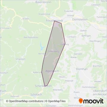 Схема покрытия компании Freizeitverkehr