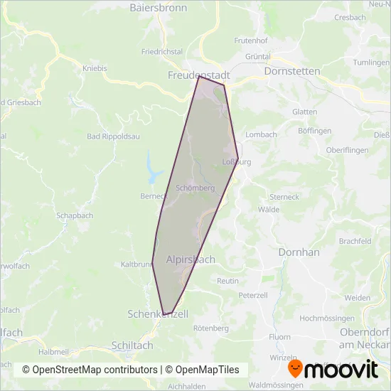 Freizeitverkehr coverage area map
