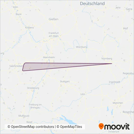 Regionalbus Zweibrücken coverage area map