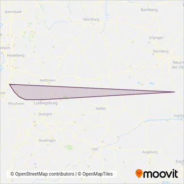 SWEG Bahn Stuttgart coverage area map