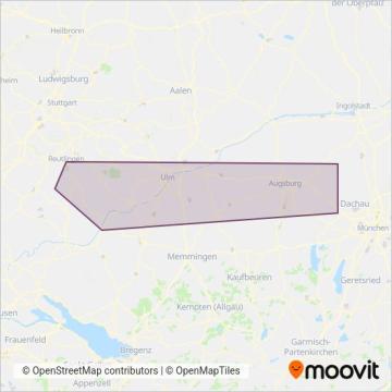 Схема покрытия компании Busbetrieb Alb-Bodensee