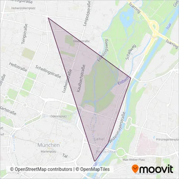 SEV Tram München coverage area map