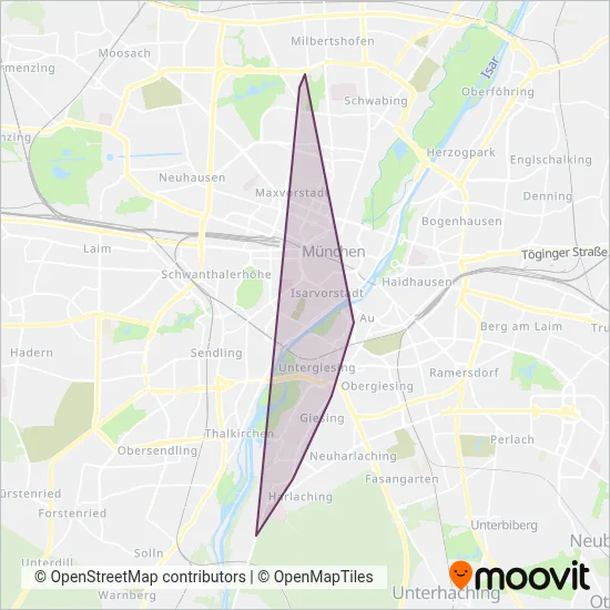 SEV Nacht München coverage area map