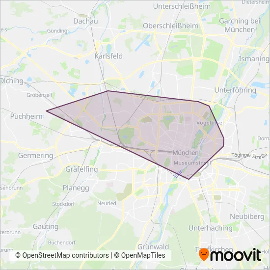 ExpressBus München coverage area map