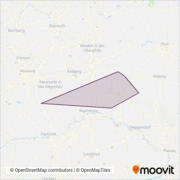Схема покрытия компании Landkreis Cham (Поезд)
