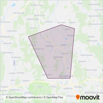 Схема покрытия компании Brandner/Babenhausen (VMK) - Поезд