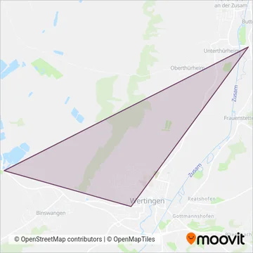 Schwabenbus Dillingen (Rail) coverage area map