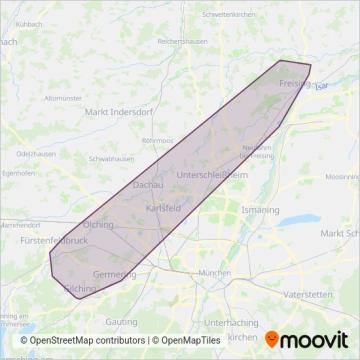 Схема покрытия компании MVV-Ruftaxi