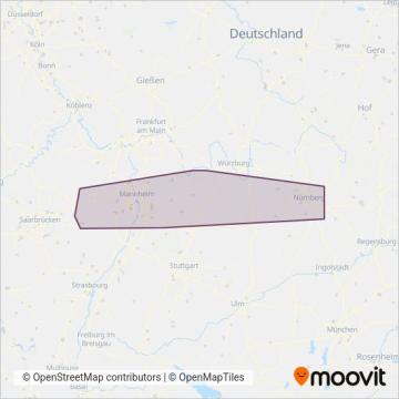 Схема покрытия компании Ruftaxi