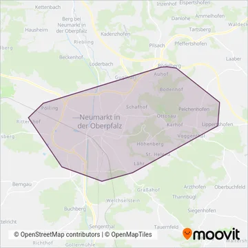 Схема покрытия компании Stadtbus Neumarkt