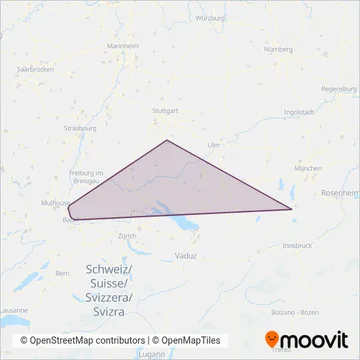 Südwestdeutsche Verkehrs-AG (Bus) Verbundsgebiet