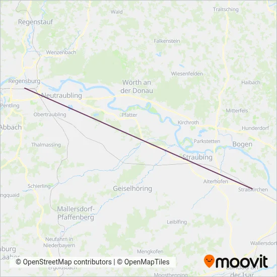 DB Regio AG NRW coverage area map