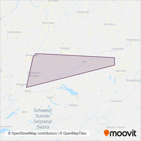 SWG-EFA Datenversorgung coverage area map