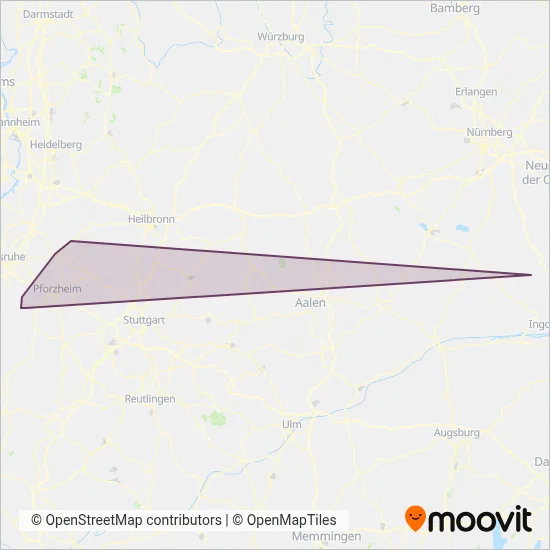 Regionalbusse coverage area map