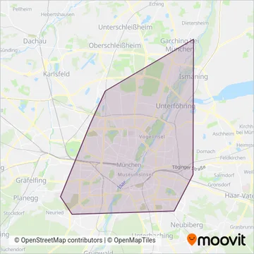 MVG (Subway) coverage area map