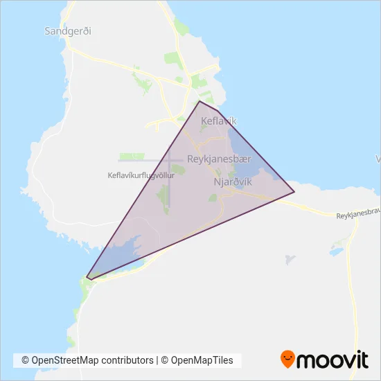 Reykjanesbær coverage area map