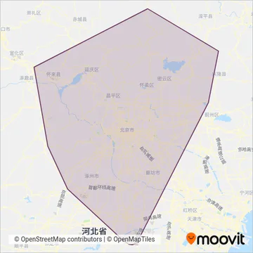 北京公交 coverage area map