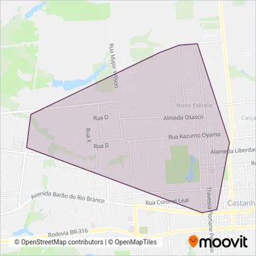 Luane Transportes coverage area map