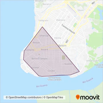 Guajará coverage area map