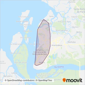 Belém Rio coverage area map